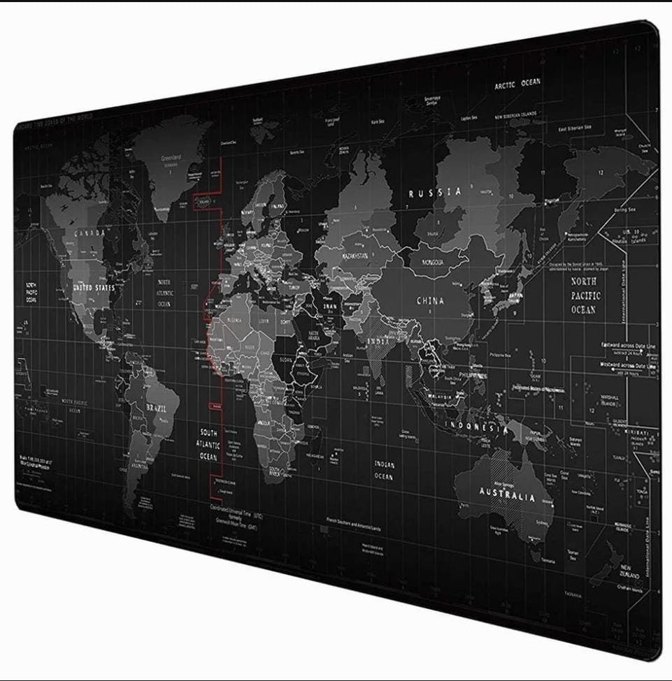World Map Gaming Mouse Pad