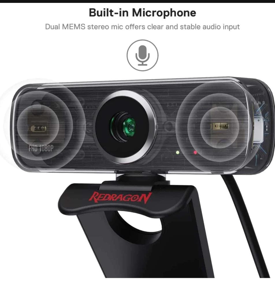 Redragon Built-in Dual Microphone